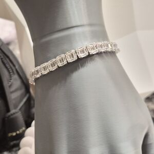 Sterling Silver Cubic Zirconia Tennis Bracelet